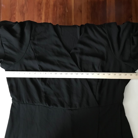 CITY CHIC Black Maxi Dress Ruffle Sleeves & Hem Flutter Me Women’s Plus Size 16 - Picture 13 of 15